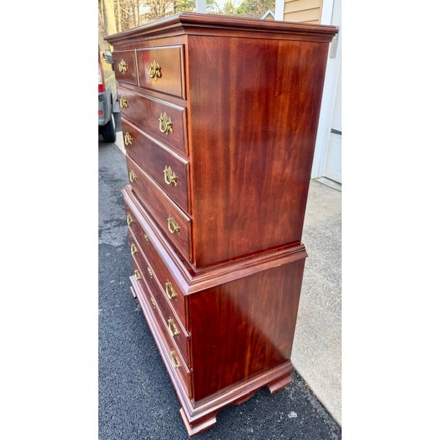 Traditional Late 20th Century Cherry Pennsylvania Classics Chest on Chest For Sale - Image 3 of 9