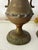 1930s 30's Vintage Empire -Style Solid Brass Urn Table Lamps W/Shades - a Pair For Sale - Image 5 of 6