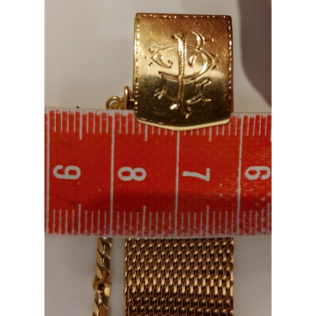 Vintage Bracelet in 18 Karat Gold with 18 Diamonds attributed to Omega, 1957 For Sale - Image 6 of 18