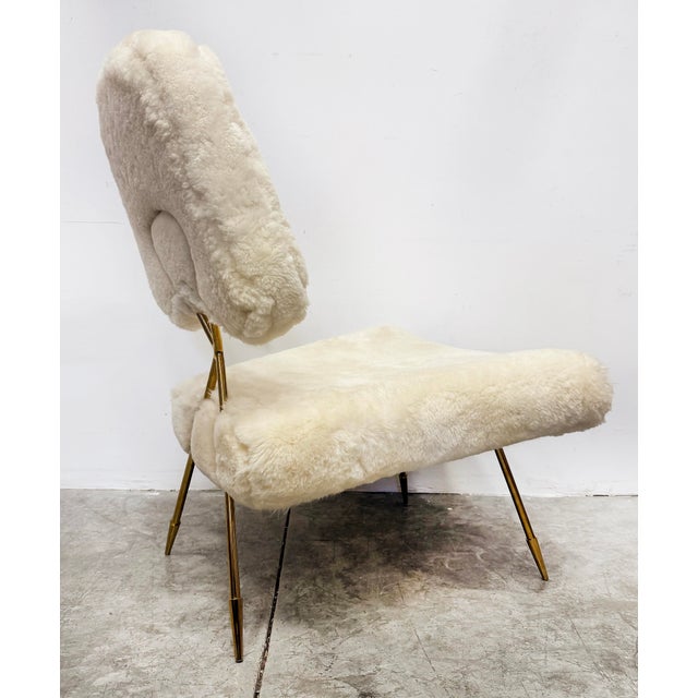 Jonathan Adler Maxime Shearling Slipper Lounge Chair For Sale In Miami - Image 6 of 12