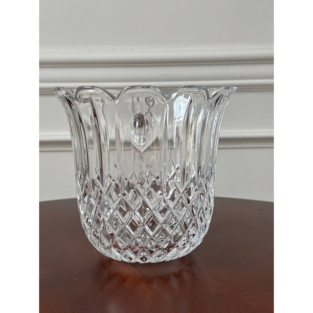 Vintage Cut Crystal Ice Bucket For Sale - Image 4 of 9