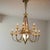 Monumental 13 Light Brass & Frosted Glass Chandelier For Sale - Image 4 of 6