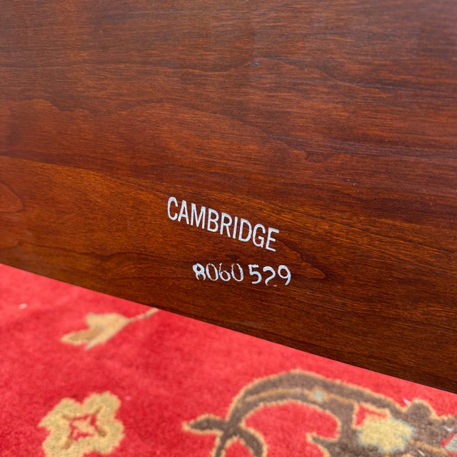 Late 20th Century Statton Traditional Solid Cherry Queen Poster Bed in Cambridge Cherry For Sale - Image 12 of 15