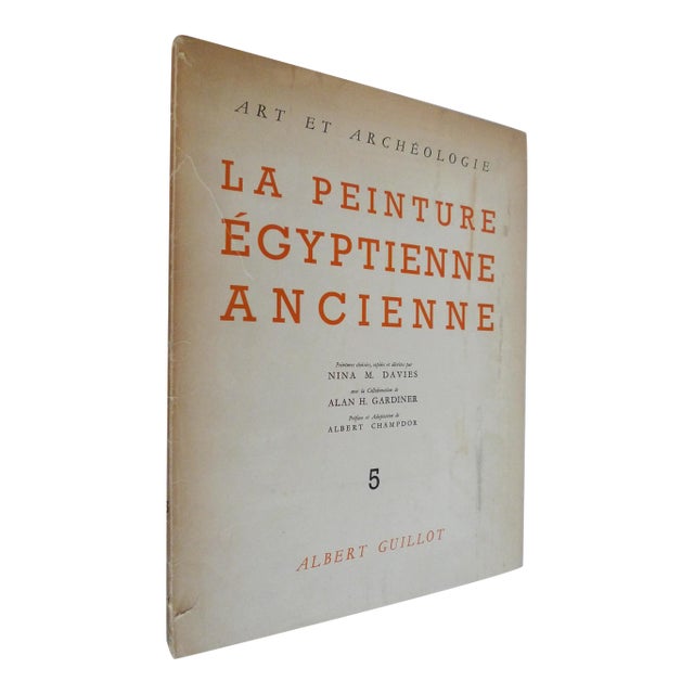 1950s Decorative and Illustrated Book, Nina Davies Et Al.'s Art Et Archeologie - La Peinture Egyptienne Ancienne, Cinquieme Album For Sale