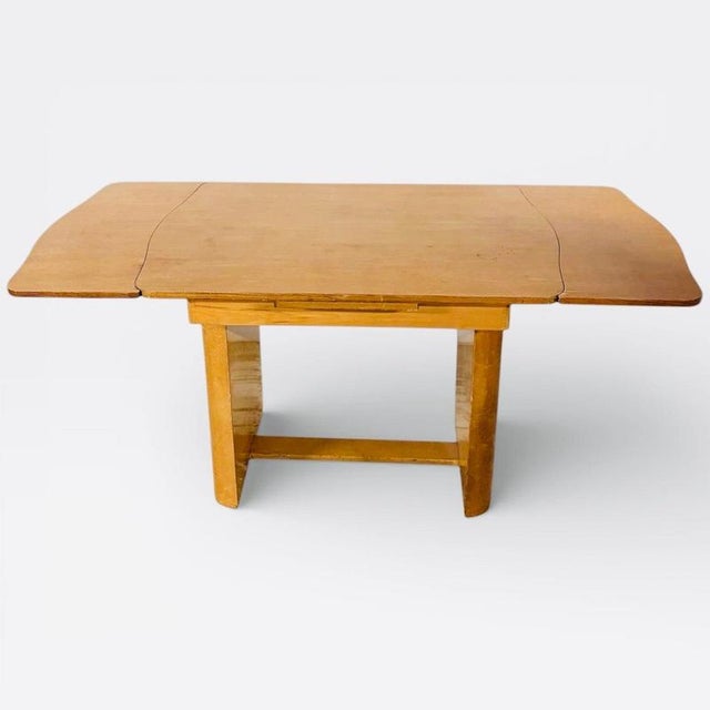 Art Deco Birds Eye Maple Draw Leaf Extending Dining Table, 1930s For Sale - Image 10 of 11