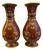 Pair of Gilt and Cloisonné Enamel Vases For Sale