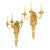 Pair of Large English Regency Style Gilded Bronze 3 Light Sconces by Edward F. Caldwell For Sale