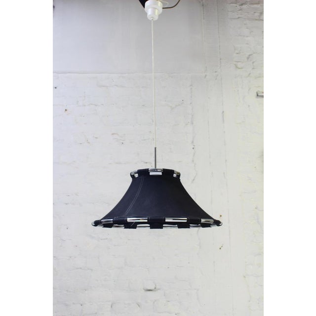 Black and Chrome Ceiling Lamp by Anna Ehrner for Ateljé Lyktan, 1970s For Sale - Image 3 of 12