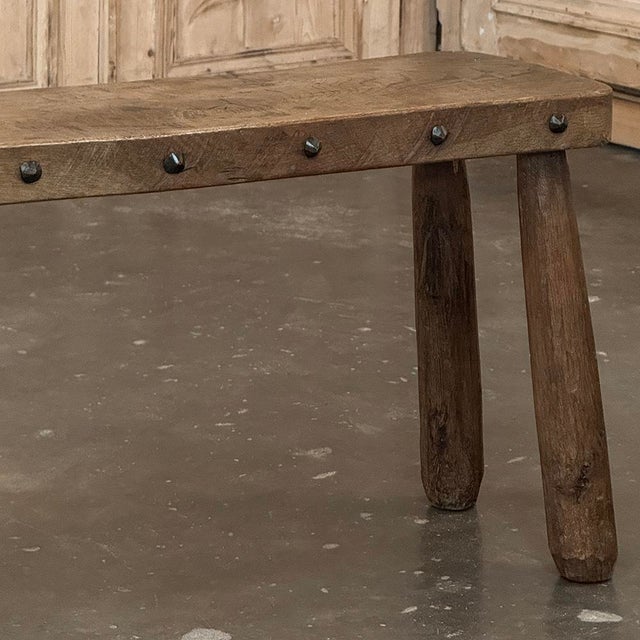 Rustic Mid-Century Brutalist Bench ~ Stool For Sale In Dallas - Image 6 of 16
