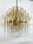 Mid-Century Modern Mid-Century Italian Brass and Glass Chandelier, 1970s For Sale - Image 3 of 11