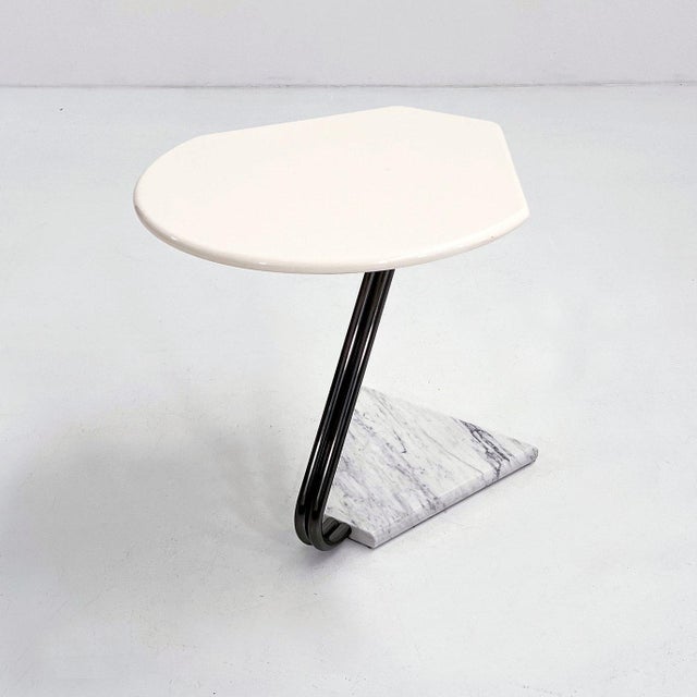 La Palma Side Table with Marble Base, 1980s For Sale - Image 11 of 11