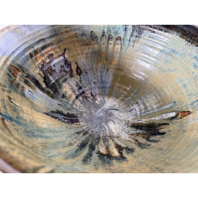 1980s Vintage Mess Handmade Studio Pottery Ceramic Bowl – Signed For Sale - Image 9 of 12