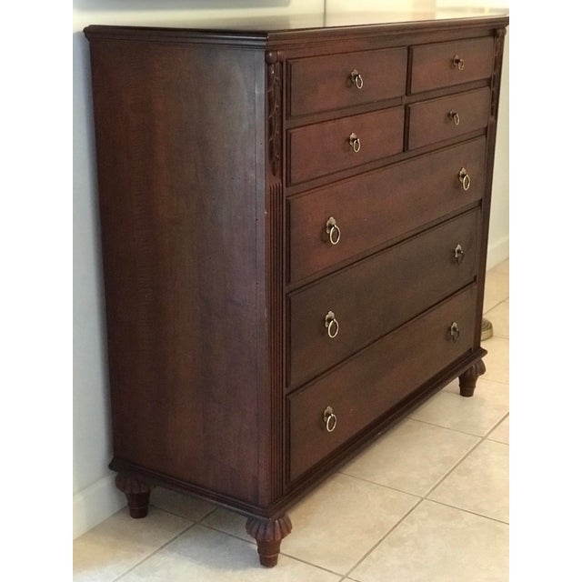 Ethan Allen Dawson Tall Dresser With Cinnabar Mirror From the British