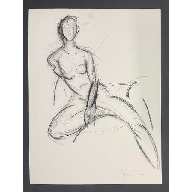 Drawing on paper by New York abstract expressionist painter Richard Snyder (1951-2021). Signed lower right. Combined...