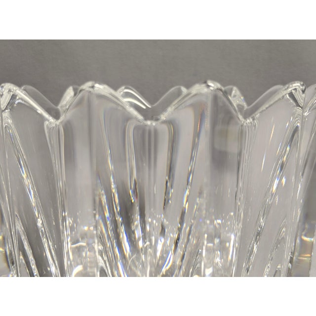 Transparent Large Orrefors Crystal Fleur Bowl For Sale - Image 8 of 12
