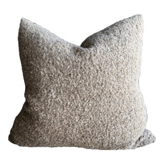 Mohair and Curly Wool Pillow Cover With Zipper For Sale