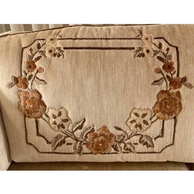 Italian Provincial Crushed Velvet Sofa For Sale In Boston - Image 6 of 6
