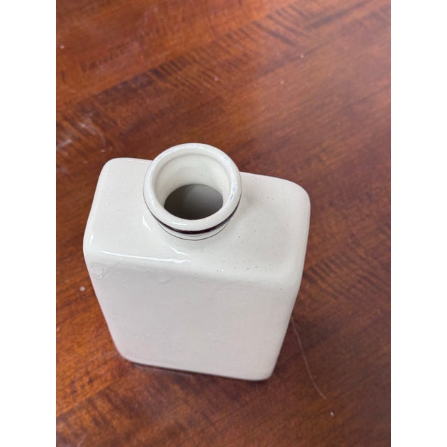 Italian Vintage Italian Majolica Ceramic Bottle For Sale - Image 3 of 12