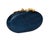 Joanna Oval Clutch in Navy For Sale In New York - Image 6 of 7