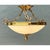 Vintage Metal and Glass Greek Key Pendant Light For Sale In West Palm - Image 6 of 12