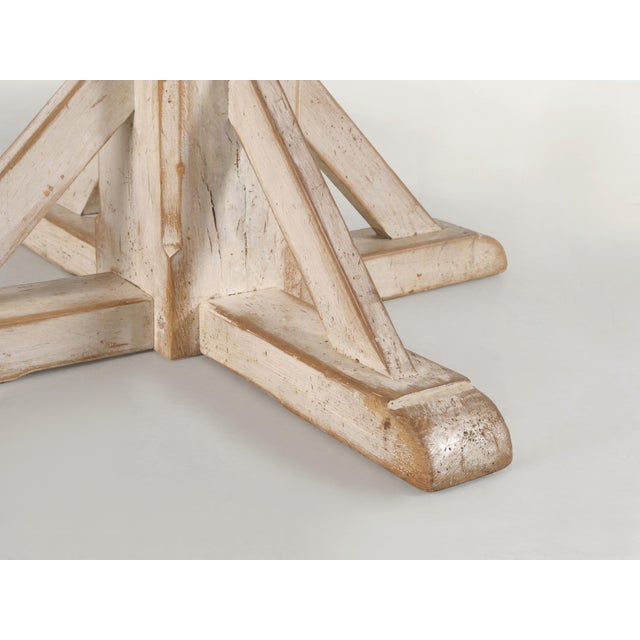 Wood Country French White Washed Round Kitchen/Dining Table (6) Chairs For Sale - Image 7 of 17