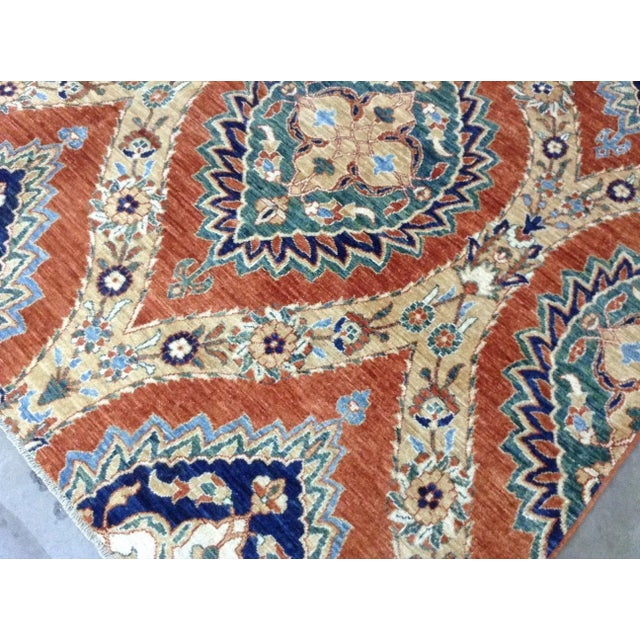Hand Knotted Wool & Cotton European Design Rug. 08'09" X 12'00" For Sale - Image 4 of 5