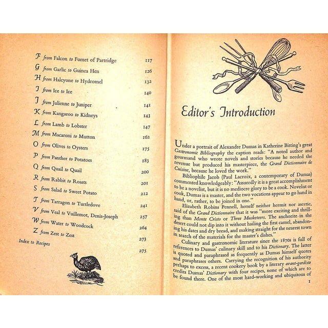 "Alexandre Dumas' Dictionary of Cuisine" 1958 Colman, Louis [Edited, Abridged, Translated By] For Sale - Image 12 of 12