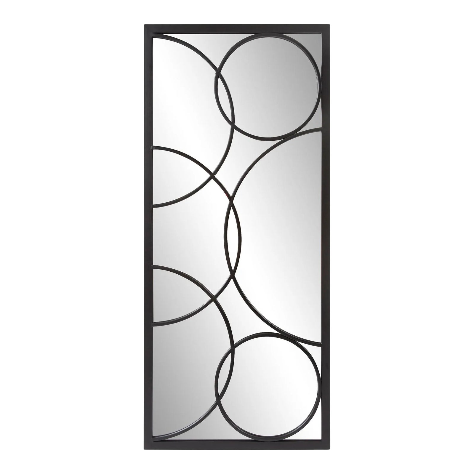 Ludwig Chicago Black Metal Circle Mirror Chairish