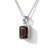 Contemporary Smoky Topaz Emerald Cut Pendant, Bezel Setting Stackable Pendant For Sale - Image 3 of 4