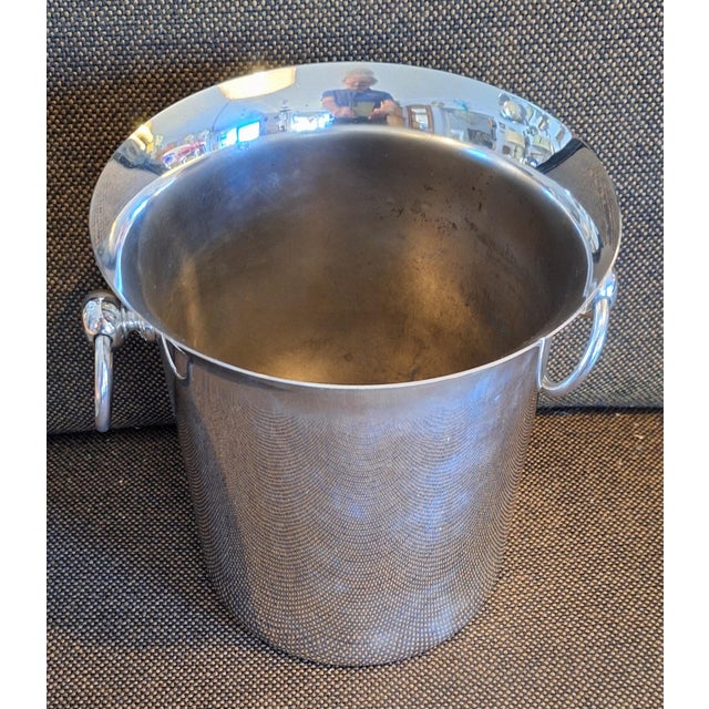 Vintage Champagne Cooler in Silver-Plated Metal by H.R.W. Fink, 1970s For Sale - Image 3 of 6