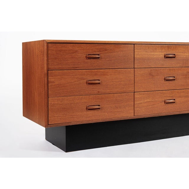 Vintage Mid Century Lowboy Teak Wood Dresser 1960s For Sale - Image 4 of 10