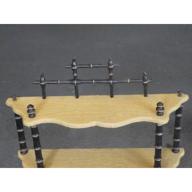 Diminutive Victorian Style Faux Bamboo What Not Shelf For Sale In Miami - Image 6 of 10
