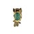 Cartier Vintage Cartier 18k Turquoise, Emerald, and Diamond Owl Brooch For Sale - Image 4 of 6
