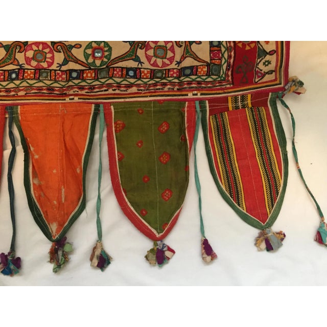 Indian Embroidered Mirror Valance For Sale - Image 5 of 10