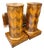 Early 19th Century Pair of Italian Neoclassical Walnut and Fruitwood Veneered Pedestal Cabinets For Sale