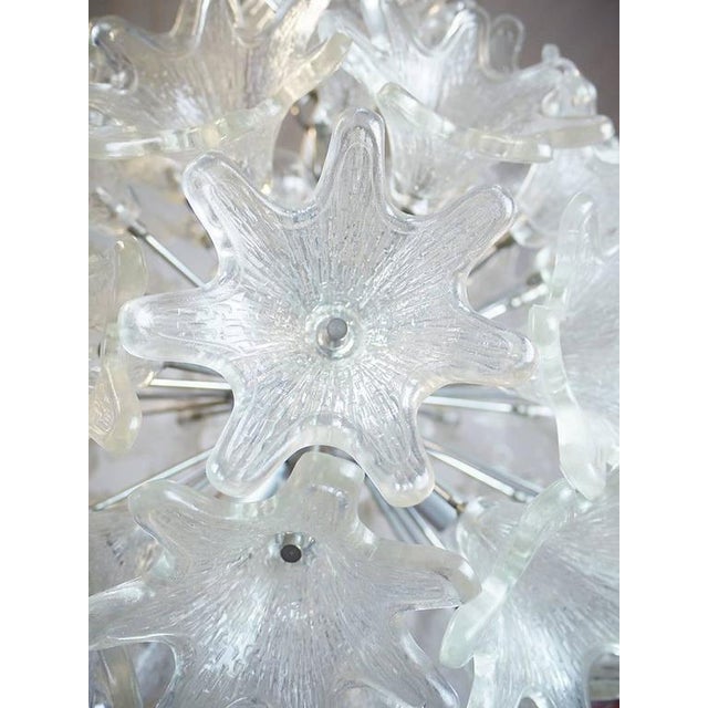 Metal Chandelier in Murano Glass & Chrome by Paolo Venini for Veart, Italy, 1960s For Sale - Image 7 of 8