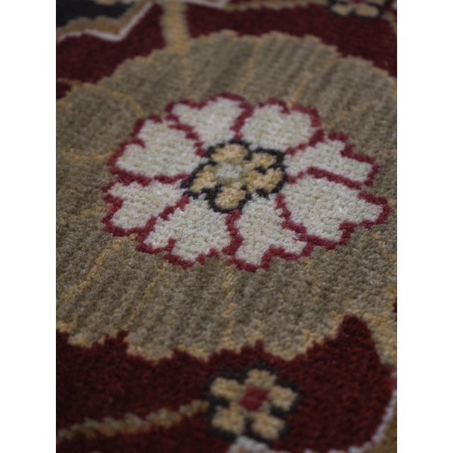1990s Obetee Colonial Williamsburg Vase Approx. 2’6” X 12’ Runner Rug For Sale - Image 5 of 9