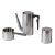 1960s Stelton Stainless Steel Danish Tea Set- 3 Pieces For Sale