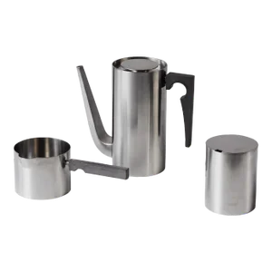 1960s Stelton Stainless Steel Danish Tea Set- 3 Pieces