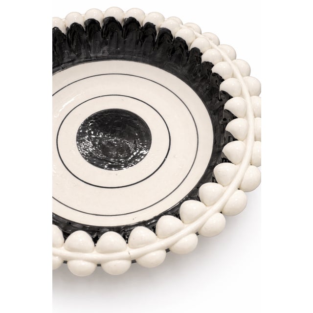 Caltagirone Ceramic Geometric Centerpiece with Pinecone Scales, 2000s For Sale - Image 6 of 11