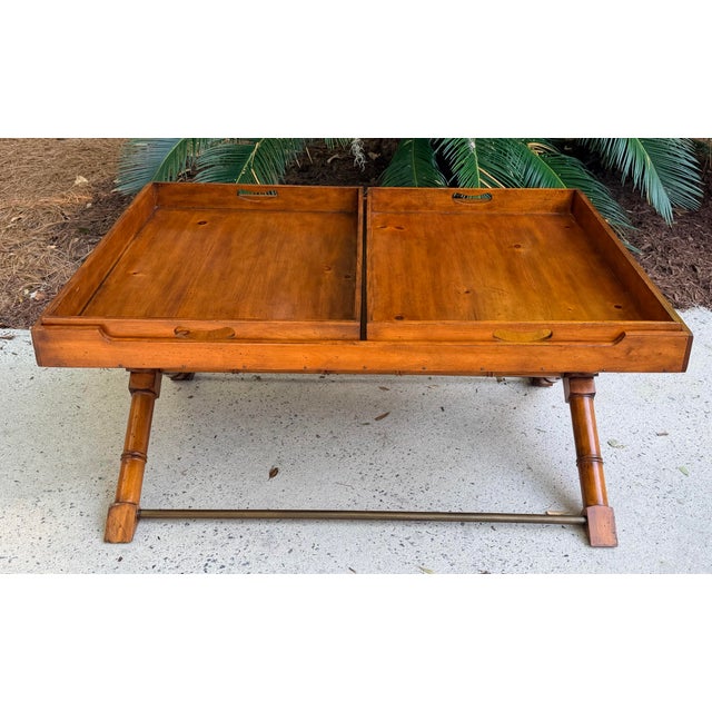 Campaign Ralph Lauren Rustic Double Tray Top Coffee Table For Sale - Image 3 of 11
