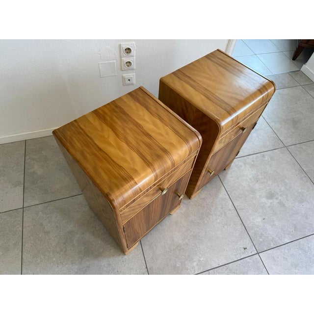 Art Deco Style Bedside Cabinets, 1930s, Set of 2 For Sale - Image 6 of 11