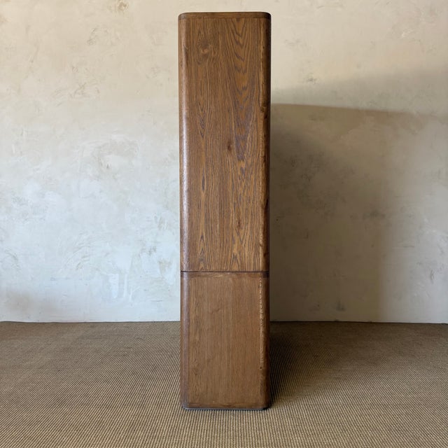 Reed 4 Shelf Oak Bookcase 84"h For Sale - Image 4 of 13