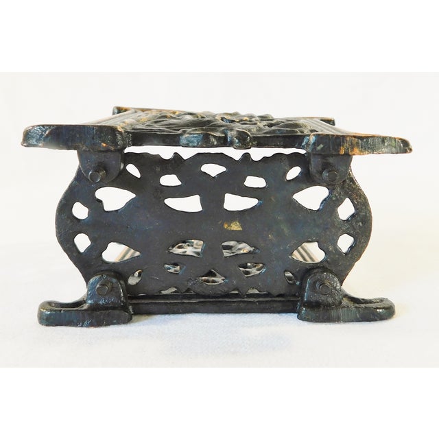 Vintage Mid Century Figural Nude Woman Cast Metal Napkin or Letter Holder For Sale - Image 11 of 12