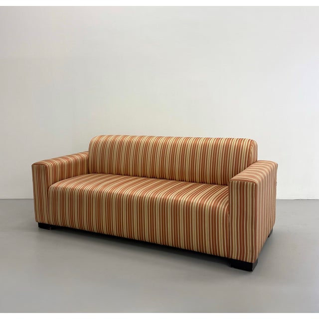 Mid 20th Century Vintage Postmodern Striped Sofa For Sale - Image 5 of 7