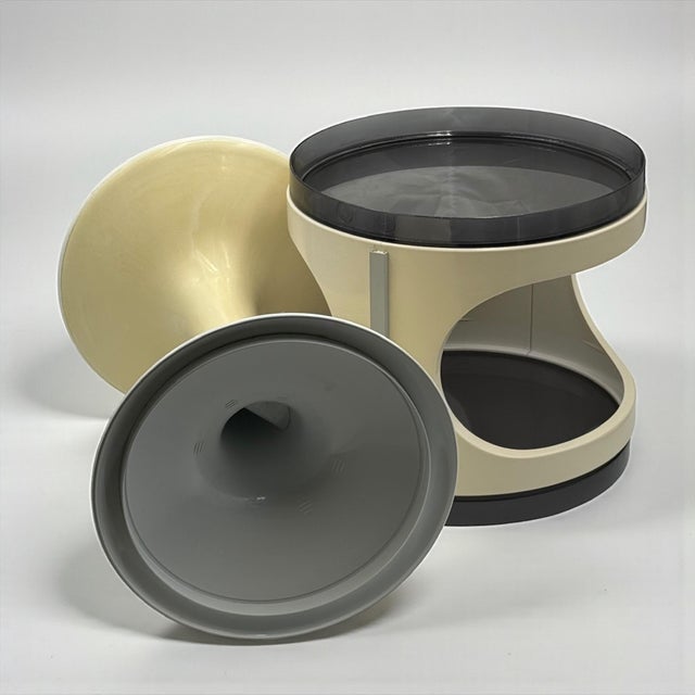 Modular ABS Table with Smoked Trays from Tatay, 1970s For Sale - Image 11 of 18