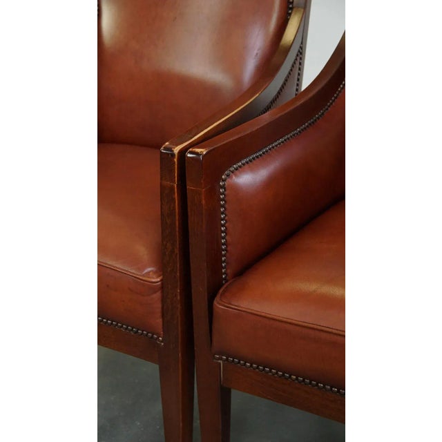 Set of Art Deco Armchairs in Cowhide For Sale - Image 10 of 13