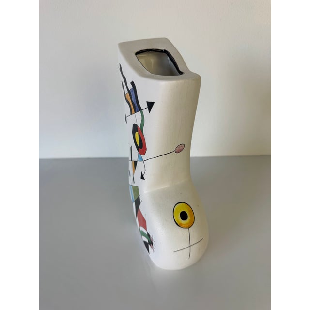Vintage Joan Miró Style Ceramar Spain Hand-Painted Abstract Ceramic Vase/ Sold For Sale - Image 11 of 12