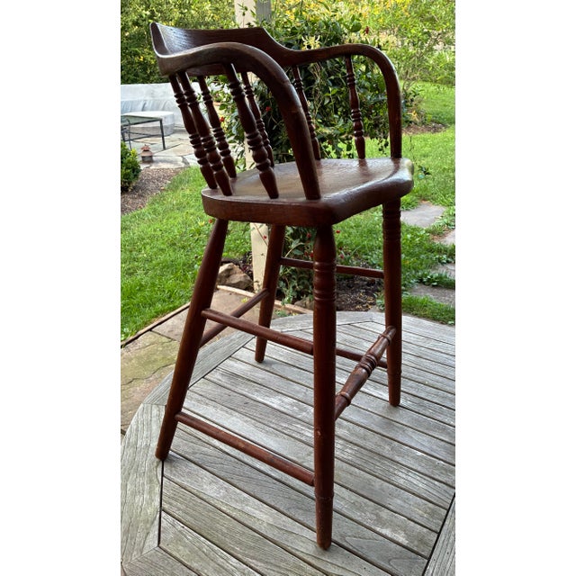 Antique Wooden Child's Youth Chair - C 1840 - American Primitive For Sale - Image 4 of 8
