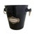 Dark Blue Jeanmaire Champagne Bucket with Brass Handles from Vogalu For Sale - Image 3 of 8